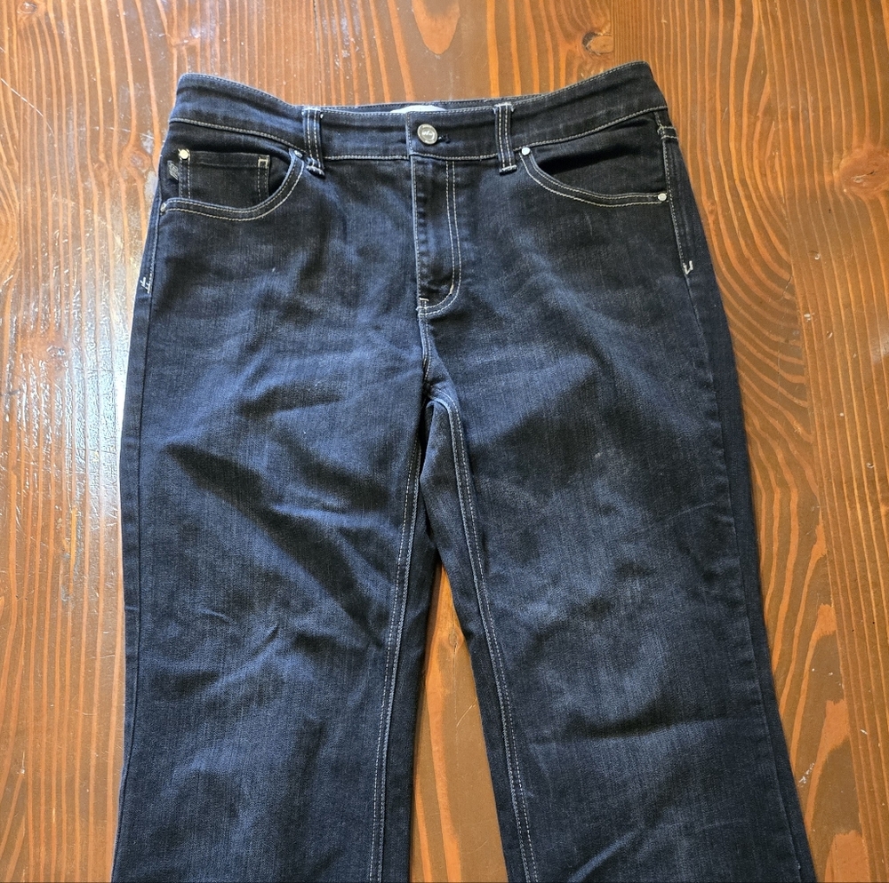 WHBM Womens Mid-Rise Bootcut Blue Jeans 12